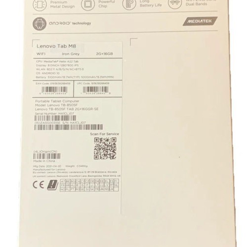 Lenovo Tab M8 TB-8505X 8" 2GB RAM 16GB LTE new sealed