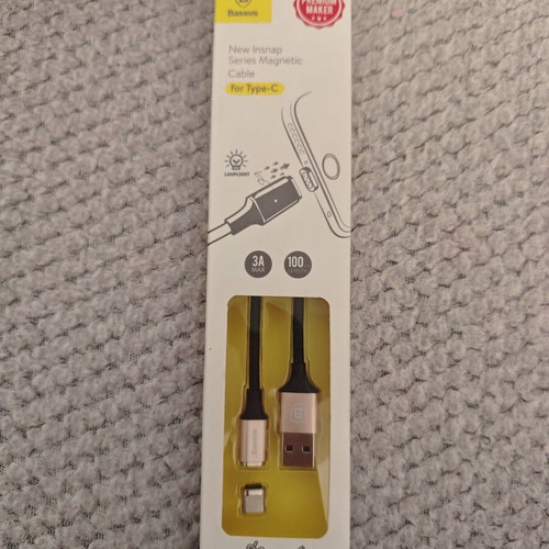 Baseus Insnap Magnetic Type-C Charging Cable new, 100cm braided