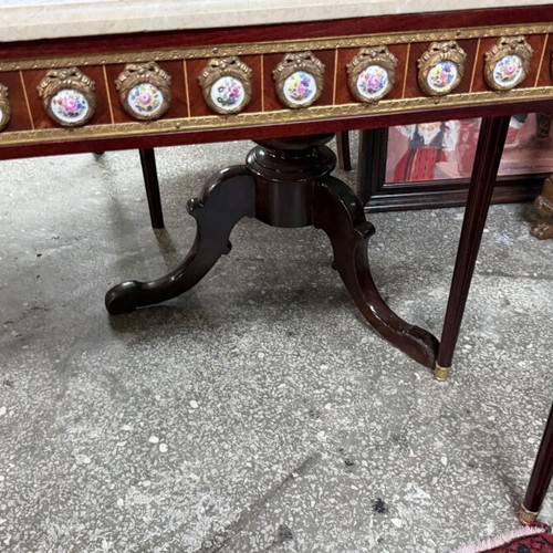 French console table with marble top small, like new