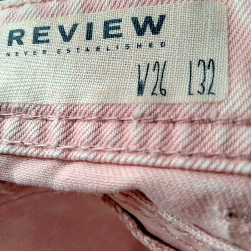 Review women's jeans like new, pink, slim fit