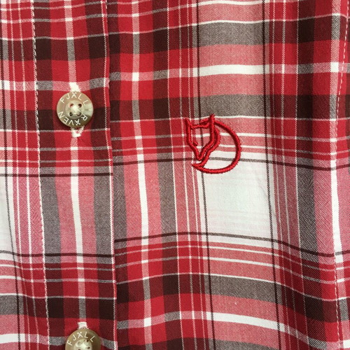 Fjallraven Caracal shirt size S like new, red and white