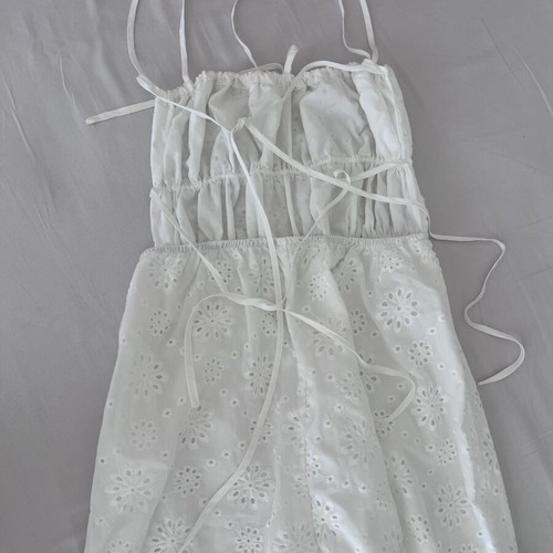 Missguided white embroidered jumpsuit