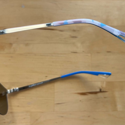Byblos sunglasses used with metal frame and blue mirror lenses