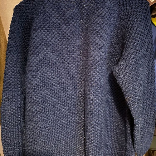 Knitted Women's Cardigan blue, like new, one size