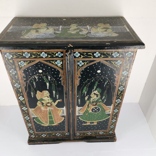 Small Indian Style Cabinet with Two Doors used, 1950s