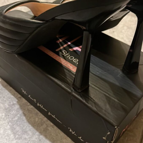 Mia black mules used, size 40