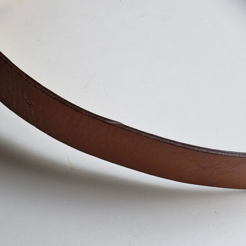 Leather belt with strass like new, brown and gold, 100 cm