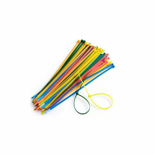 Cable ties 15cm new, pack of 40, assorted colors