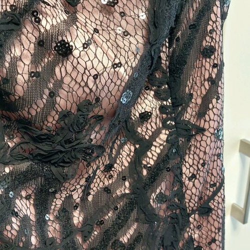 Mischalis Atelier formal dress size L like new, black pink