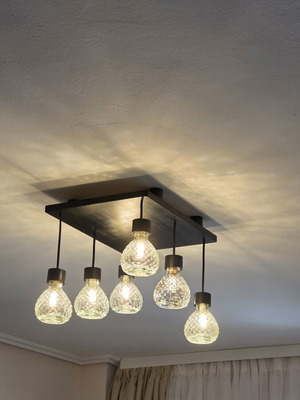 6-Light Ceiling Lamp with LED Bulbs
