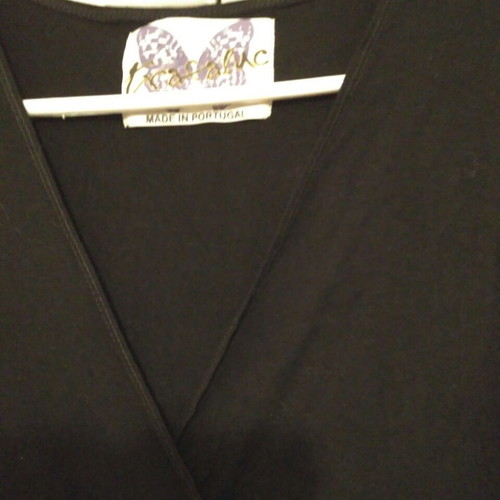 Women's V-neck long blouse used, black, one size