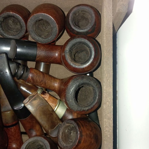 Vintage tobacco pipes collection used, set of 10