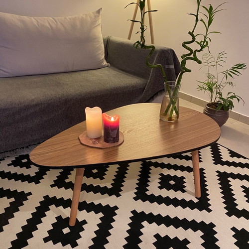 Coffee table new with raw wood surface