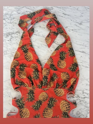 Pineapples Swimwear ASOS used, size S, orange