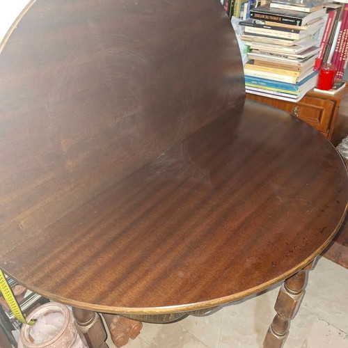 Round folding table solid wood like new