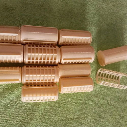 Vintage 90's Heated Hair Rollers used for Styling