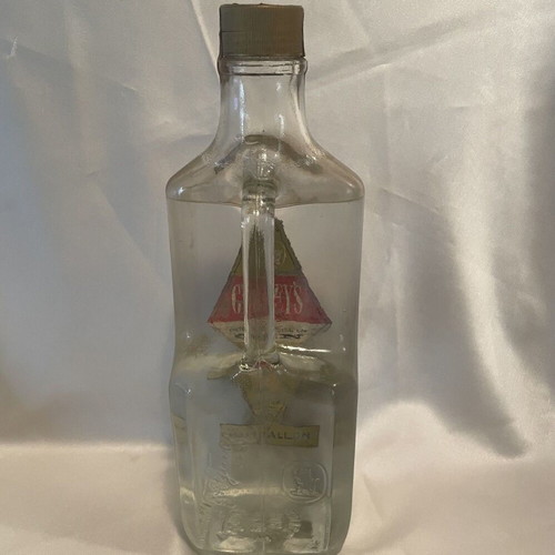 Gilbey's London Dry Gin vintage bottle, new, 1960s-1970s