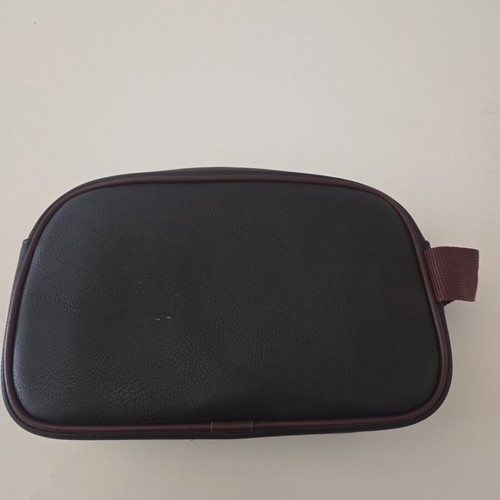 Ted Baker London Women's Cosmetic Bag like new, black with burgundy trim