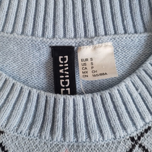 H&M Divided knitted crop top, blue