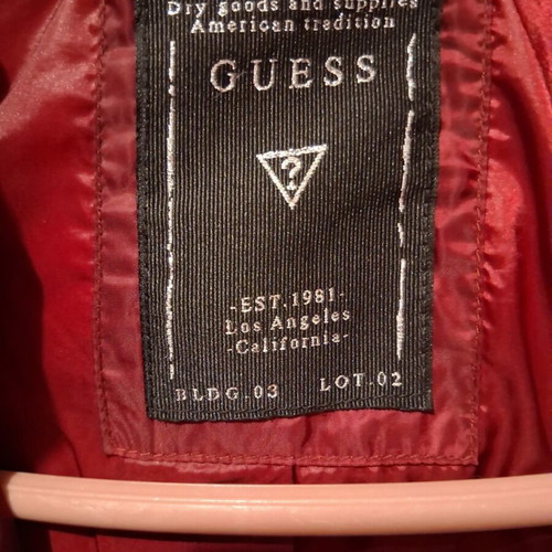 Guess down jacket, burgundy, size S