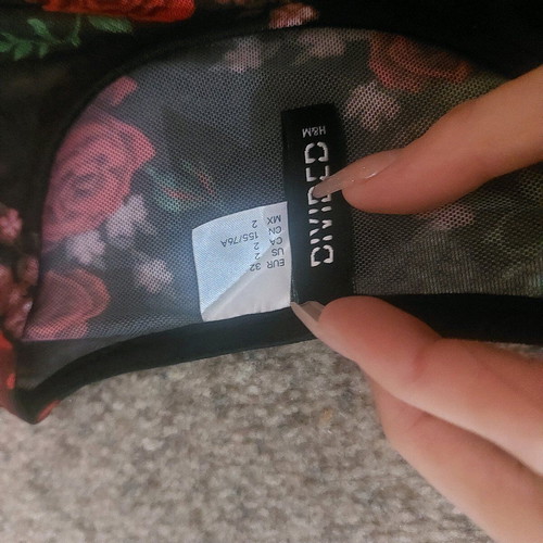 H&M transparent dress with pattern new