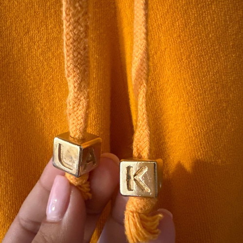Orange Lak terry tracksuit by Lakis Gavalas