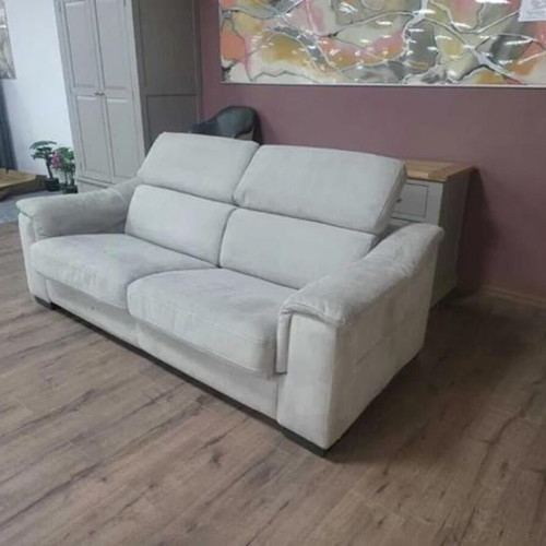Gray fabric sofa three-seater with sleep function new
