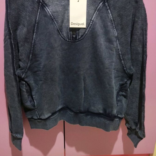 Desigual women's sweatshirt new, medium size, vintage acid wash
