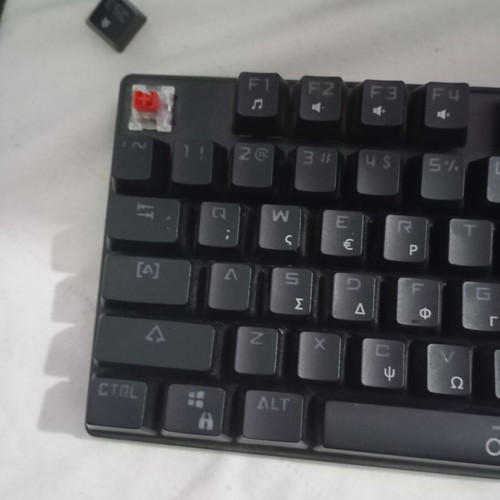 Origin OK10 gaming keyboard with red switches