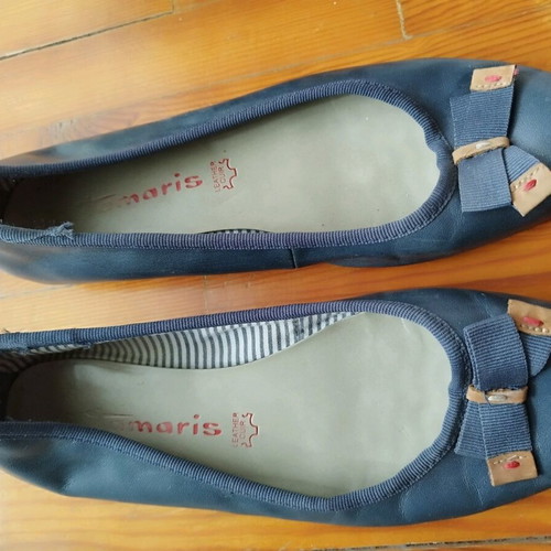 Tamaris ballerinas like new, dark blue, size 37