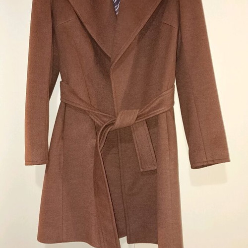 Long coat Emporio Grama fabric women's brown like new, size Large