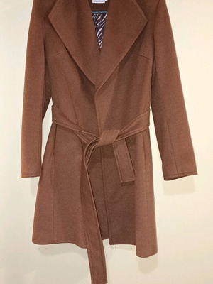 Long coat Emporio Grama fabric women's brown like new, size Large