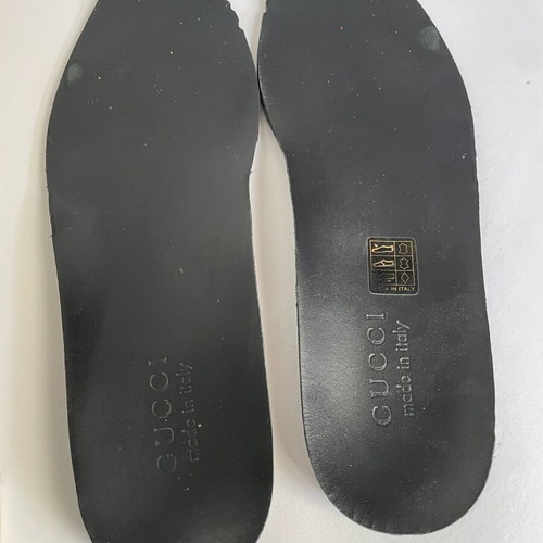 Gucci leather slip-on sneakers used, size 41.5, black
