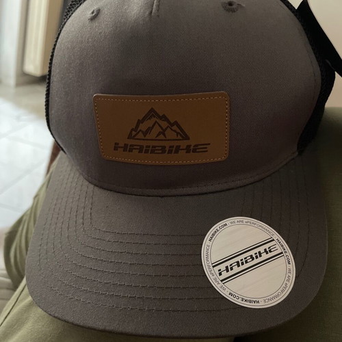 Haibike men's hat new, size S/M, dark grey/black