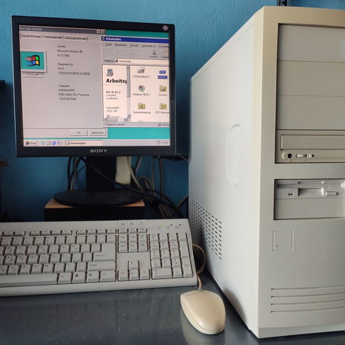 AMD K6-III Retro PC with ASUS P5A motherboard