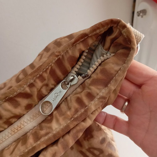Kipling shoulder bag used, beige and brown crossbody