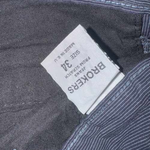 Brokers men's pants dark blue with thin stripe like new, size 34