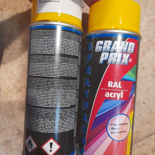 Spray fast drying acrylic RAL Grand-Prix 400ml 2 pieces yellow gloss