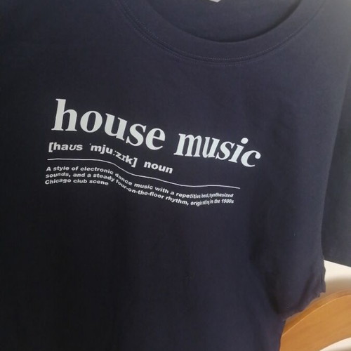 Unisex navy t-shirt 2XL new, House Music print