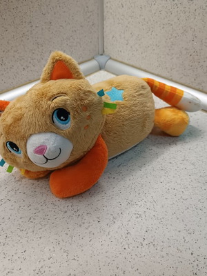 Baby Clementoni Cat Plush Toy like new, relaxing and soothing for 0+ months