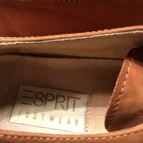 Esprit women's shoes used, soft leather size 37 light brown orange