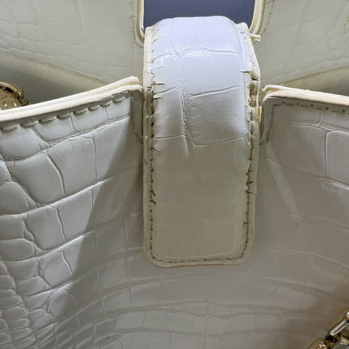 Nolah shoulder bag white used with wear on clasp and interior