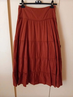 LaRedoute long skirt like new, red, size S/34