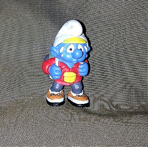 Peyo Schleich Hiker Smurf 2001 Rare Retired PVC Toy Figure