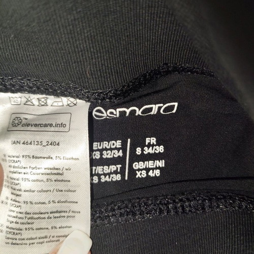 Esmara leggings new, size XS/S, black