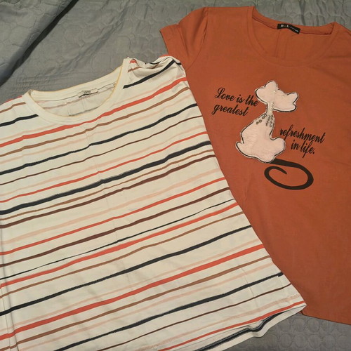 Esprit women's t-shirts pack of 2, like new, orange shades