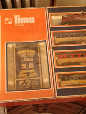 Vintage Lima electric train set with original box used
