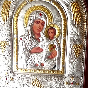 Βυζαντινή Εικόνα με την Παναγία και τον Χριστό. Μετέωρα