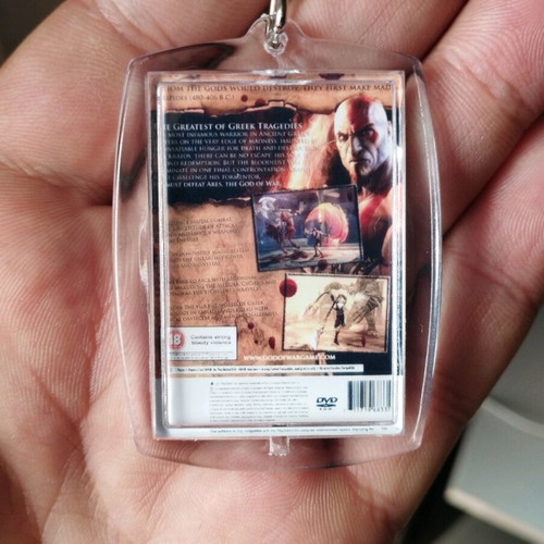 God of War PS2 keychain new