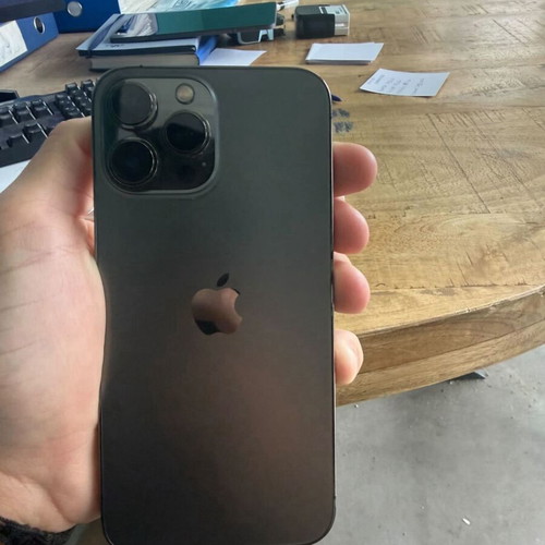 IPhone 13 Pro Max black, like new, 128GB with minor screen crack